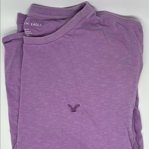 American Eagle Mens Short Sleeve T Shirt Purple Size Large